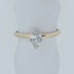 14K Yellow Gold Pear Shaped Diamond Engagement Ring