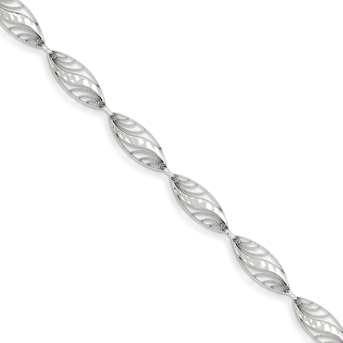 Leslie’s Sterling Silver Polished Beaded Adjustable Bracelet | Parker ...