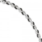Sterling Silver Black and White Diamond Infinity Bracelet