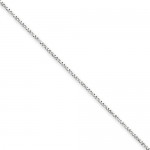 14k White Gold Twisted Box Chain 18 Inch