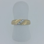 14k Yellow Gold 3 Diamond Ring
