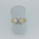 Sterling Silver Gold Plated Cubic Zirconia Ring