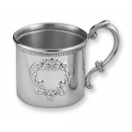 Pewter Raised Design Beaded Baby Cup