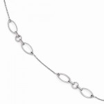 Leslies Sterling Silver Fancy Link Anklet 9" With 1in Extention