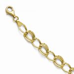 Leslies 10K Yellow Gold Flat Curb Link Bracelet