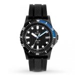 Bulova Gents Black Silicone Comfort Band Marine Star Watch with Black Dial Day Indicator