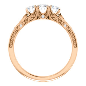C123341T1 18K Rose 3.5mm Round Anniversary Band Mounting