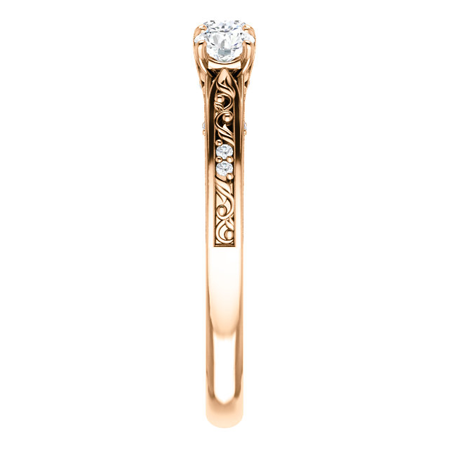 C123341T3 18K Rose 3.5mm Round Anniversary Band Mounting