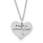 Sterling Silver Antiqued CZ A Mother Is A Forever Friend 18in Necklace MSRP: $91.86