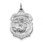Sterling Silver Saint Michael Badge Medal