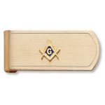 Gold Tone Masonic Money Clip (Made in the USA)