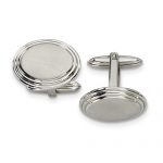 Stainless Steel Brushed And Polished Cuff Links