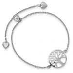 Leslie's Sterling Silver Tree Of Life Adjustable Bracelet