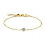 Yellow Gold Plated Blue Cubic Zirconia Bracelet Nominations