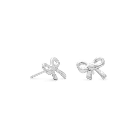 Polished Bow Earrings Sterling Silver