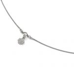 Leslie's Sterling Silver Preciosa Crystal Clover Charm With .75in Ext. Anklet