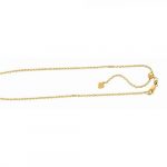 Sterling Silver 1.8mm Adjustable Yellow Cable Chain with Lobster Clasp. Item is plated.
