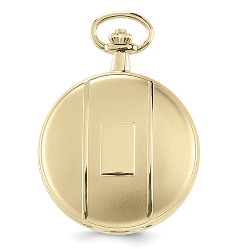 CXWA3359--2S Charles Hubert Gold Finish Brass White Dial Pocket Watch