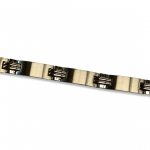 8.5" Stainless Steel Brushed and Polished Link Bracelet