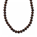 14k Yellow Gold Chocolate Pearl Necklace 18"