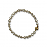 14K Yellow Gold Fresh Water Cultured Pearl Bracelet 7" with Gold Bead Accents