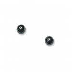 4mm Sterling Silver Hematite Post Earrings