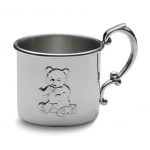 Empire Polished Pewter Teddy Bear Baby Cup