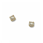 14K Yellow Gold June- Pearl Birthstone 4mm Post Earrings