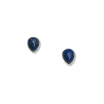 Sterling Silver Bezel Set Lapis Cabochon Studs