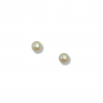 14K Yellow Gold 4-4.5mm Freshwater Cultured Button Pearl Stud Earrings