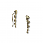 14k Yellow Gold 1.56G 5 Heart Climber Earrings