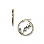 14K Yellow Gold Polished Love Hoop