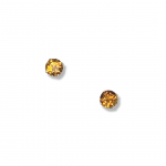 14K Yellow Gold 4mm Citrine Stud Earrings