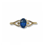 10K Yellow Gold Oval September Birthstone Fashion Ring Size 6.75