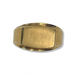 10K Yellow Gold Signet Polished Fashion Ring Size 9.5