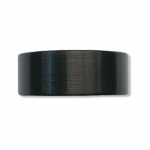 Flat Black Tungsten Carbide Ring with Brushed Finish size 12 10mm