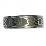 Tungsten Carbide Ring with Celtic Pattern Size12.5 8mm