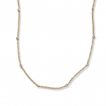 Satellite Gold Filled Chain with Sterling Silver Beads 16"