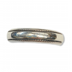Sterling Silver Band with Millgrain size7 4mm
